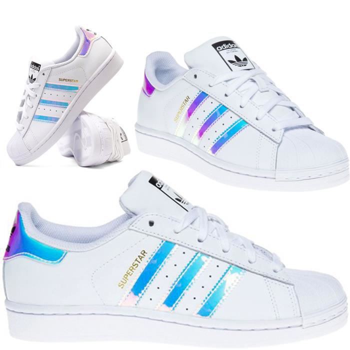 adidas superstar iridescent femme